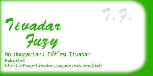 tivadar fuzy business card